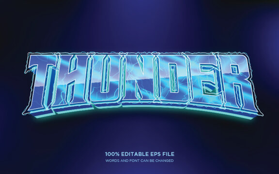 Thunder editable text style effect	
