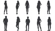 © Ramil - Man and woman silhouette vector icons set