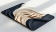 © TeteraX - Soft, textured mat on a light surface showcasing waves and curves in neutral tones