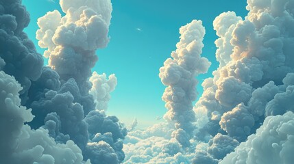 Wall Mural - Dramatic gray white cloudy sky featuring ominous storm clouds and wispy clouds capturing the intensity of an approaching thunderstorm
