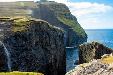 Wall Mural - Asmundarstakkur Sea Cliffs - Faroe Islands