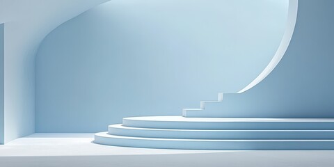 Poster - Minimalistic Blue Background for Creative Projects