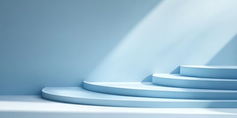 Poster - Minimalistic Light Blue Background Design for Display