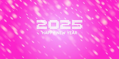 Poster - Background with the inscription Happy New Year 2025. Vector illustration in modern style.