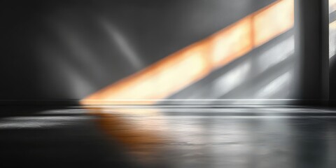 Poster - beautiful chiaroscuro light on empty wall