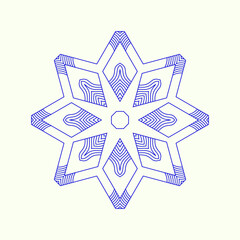 Poster - An abstract geometric shape similar to a snowflake. Decorative vector element for graphic design.