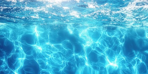Poster - beautiful turquoise blue ocean water surface