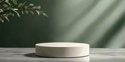 Poster - Round Marble Podium for Product Presentation