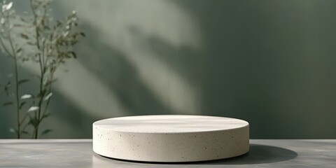 Poster - Minimalist Round Marble Podium for Product Display