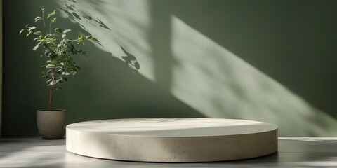 Poster - Round Marble Podium for Product Presentation