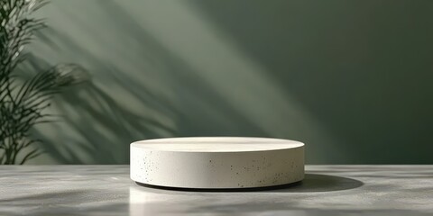 Poster - Round Light Marble Podium for Product Display
