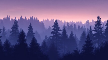 Poster - A forest with trees in the background and a sky in the background