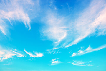 Wall Mural - blue sky with beautiful clouds. abstract nature sky background