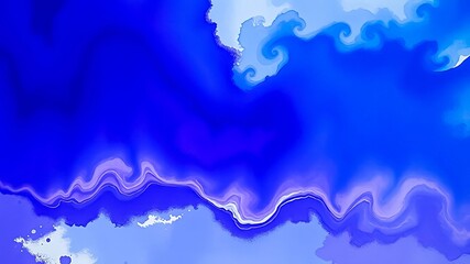 Wall Mural - Abstract Watercolor Swirls of Blue and Purple Hues, Blending Together in a Serene and Dreamlike Fashion