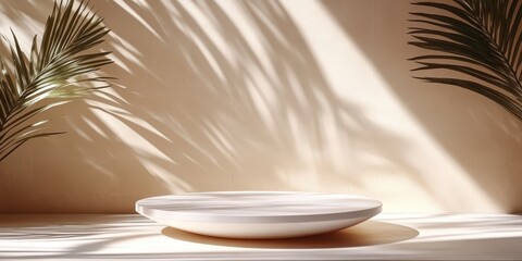 Poster - Minimalist Round Podium for Light Product Presentation