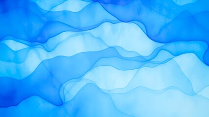 Wall Mural - Abstract Blue Waves of Tranquility, Flowing Like a Gentle Breeze Through a Sky of Serenity