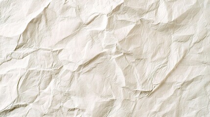 Poster - Textured White Crumpled Paper Background