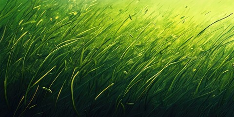 Poster - vibrant green grass