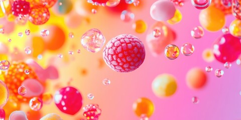Poster - Vibrant candy backdrop, copy space
