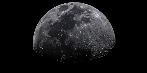 Wall Mural - moon in a clear, dark sky.
