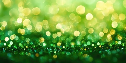 Leinwandbilder - green glitter abstract bokeh lights. blurred