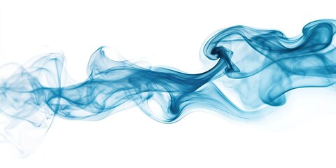 Aufkleber - Blue smoke against a white background