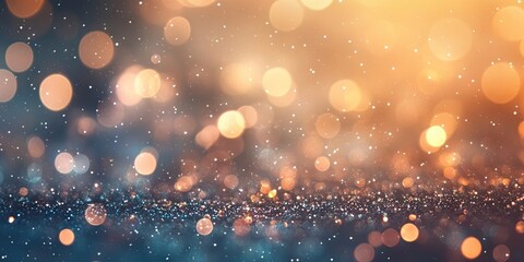 Leinwandbilder - Abstract bokeh background featuring glitter lights. Soft, blurred, vintage colors with a retro tone.