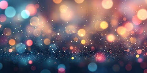 Leinwandbilder - Abstract bokeh background featuring glitter lights. Soft, blurred, vintage colors with a retro tone.