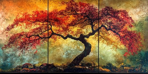 Poster - Japanese maple tree - changing colors