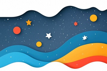 Poster - Colorful Space Background for New Year Sale Design