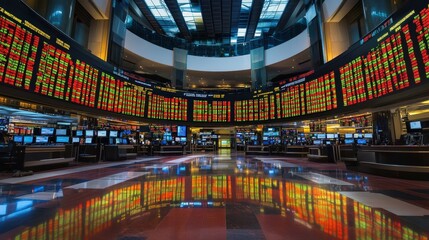 Poster - A detailed stock index table for investors and financial analysts, displaying information on global stock indices with real-time updates.