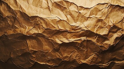 Poster - Crumpled Brown Paper Texture for Background Use
