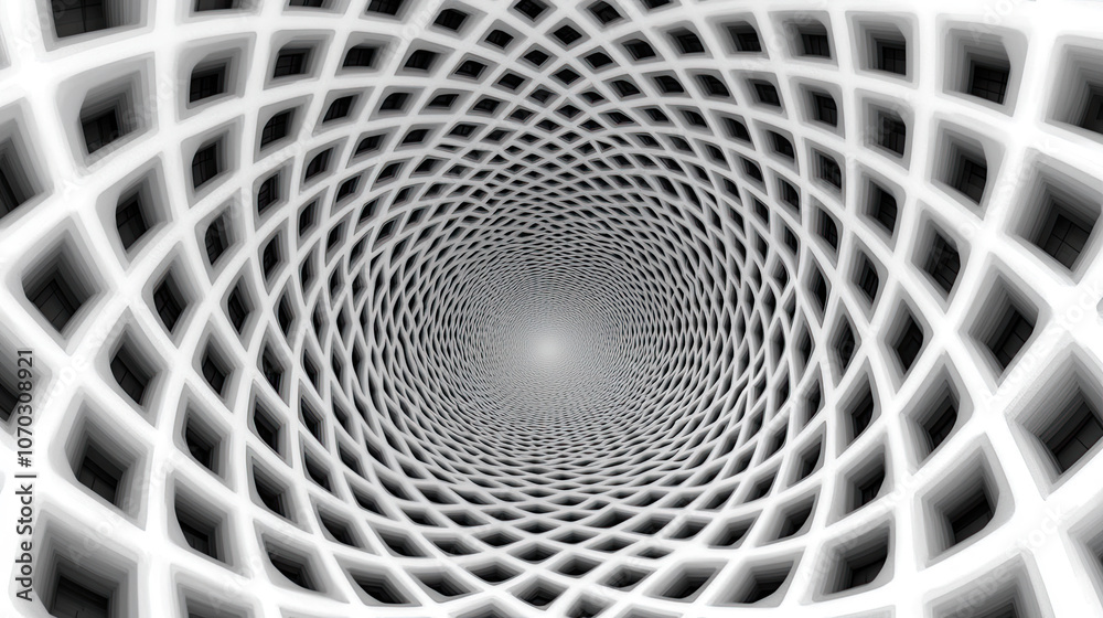 Geometric Pattern Creating an Illusion of Depth, With Concentric Lines ...
