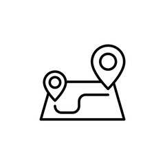 Poster - Route outline icons, minimalist vector illustration ,simple transparent graphic element .Isolated on white background