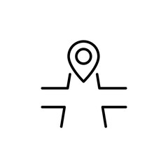 Poster - Route outline icons, minimalist vector illustration ,simple transparent graphic element .Isolated on white background