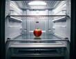 © AITOMF - An empty fridge with a single apple