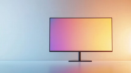 Poster - A sleek monitor is positioned on a bright white background, showcasing its ultra-thin design and vibrant display.