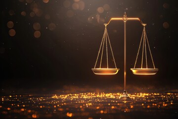 Poster - Symbol of Justice in a Dark Digital Environment
