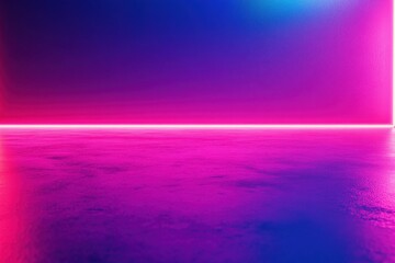 Poster - Minimalist Neon Gradient Background with Illumination