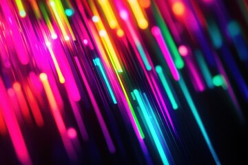 Poster - Vibrant Neon Colors in Abstract Spectrum