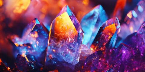 Poster - Vibrant Close-Up of Crystal Shards