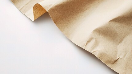 Poster - Textured Brown Paper Sheet on White Background
