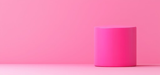 Poster - an empty pastel pink studio room with a 3d abstract background and a perspective view. a realistic i
