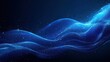 © ALIF JATI KUSUMA - Abstract blue wave with glowing particles on a dark background.