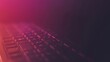© hamzahalderad - A close-up of a black computer keyboard with pink and purple lighting.