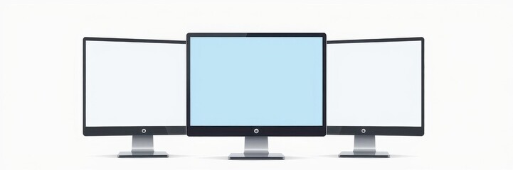 Wall Mural - computer screen with blank display, ideal for mockup and design presentation, screen, computer