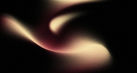 Fototapete - Grainy golden background on black glowing gradient dark abstract noisy banner poster cover backdrop design