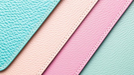 Poster - Colorful Textured Leather Wallets in Pastel Tones