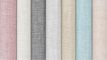 Poster - Soft Textured Fabric Swatches in Neutral Colors