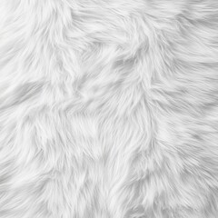 Poster - Close-up of soft, white faux fur, creating a fluffy, textured background.